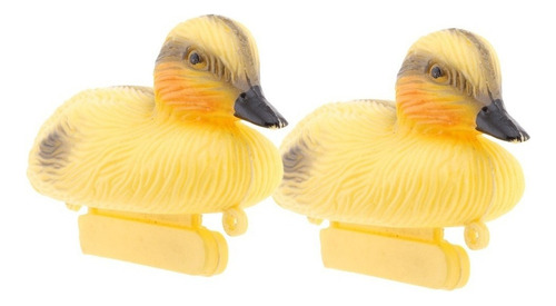 2 Pieces Plastic Floating Duckling Ornament Pa 1