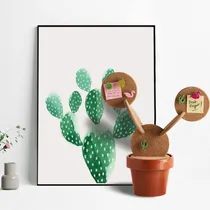 Comprar Juego De 6 Posavasos De Cactus, Posavasos De Corcho Con De 5