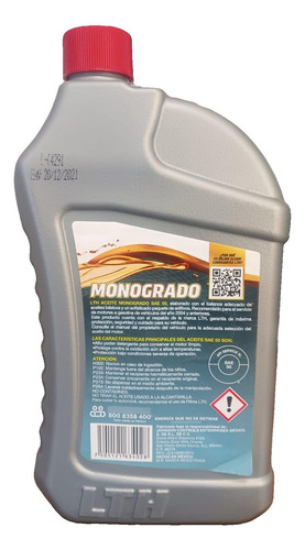 Aceite Monogrado Lth Para Motor Equipo Pesado Sae 50 946ml
