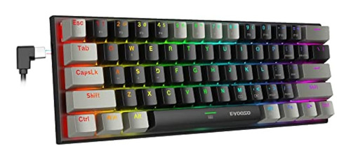 Teclado Mecánico 60% Rgb, E-yooso Gaming Keyboard Con Blue S