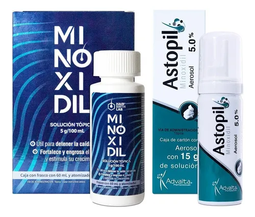 comprar Minoxidil 5% Hair Birth Lab 60 Ml + Astopil Minoxidil 5% 15g