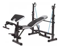 Comprar Banca De Pecho + Predicador +racks + Extensor  Pesas Gym
