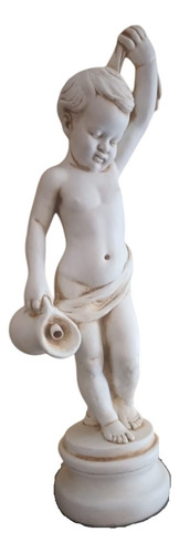 Adorno Estatua De Cemento Niño Para Fuente