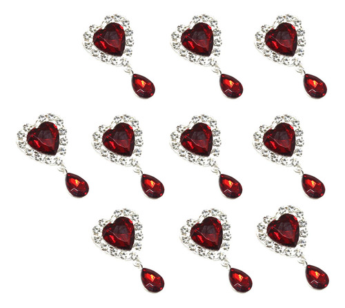 10 Piezas De Adornos De Botones De Diamantes De Imitación