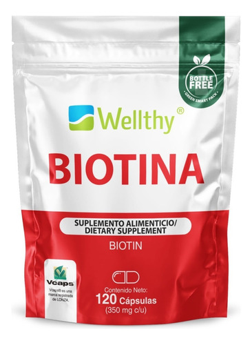 Wellthy Biotina 120 Cápsulas Sabor Neutro