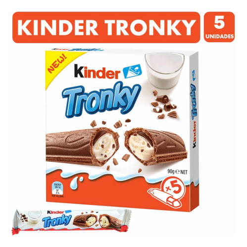 Kinder Tronky Chocolate De Leche (2 Cajas Con 5 Barras) Ofer