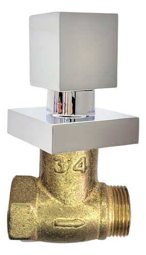 Registro Chuveiro De Pressão 1416 Cromado Metal 1/4 De Volta