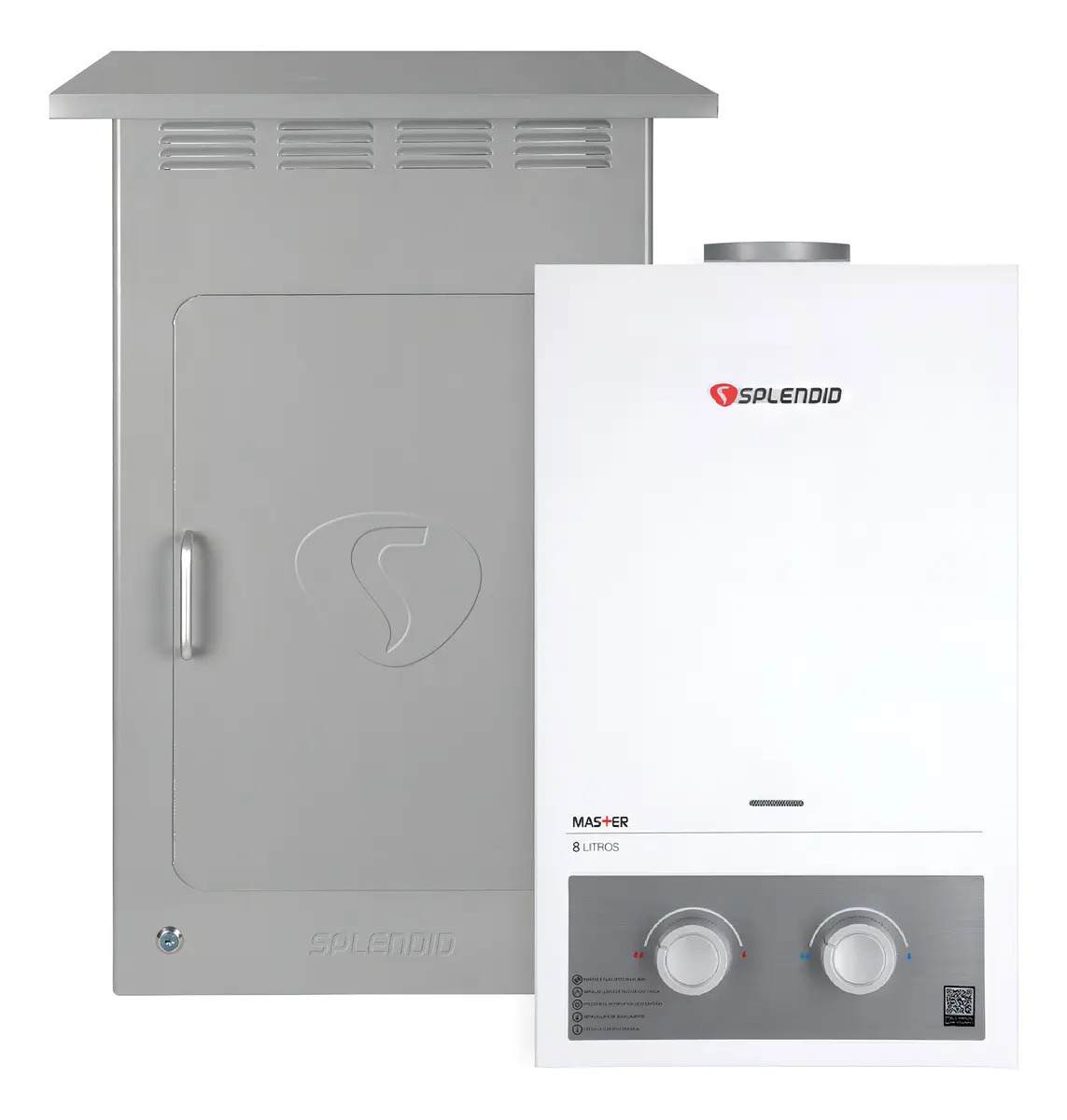 Pack Calefont 8l Tiro Natural Gas Natural + Gabinete Color Blanco