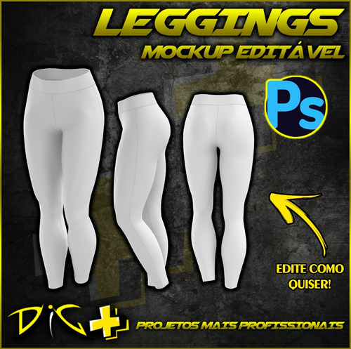 Mockup Profissional Editável Legging Academia Layout 3d