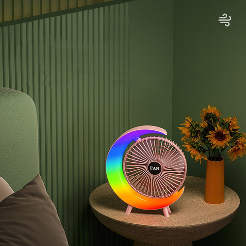 Ventilador De Escritorio Recargable Usb Z Colorful Running L