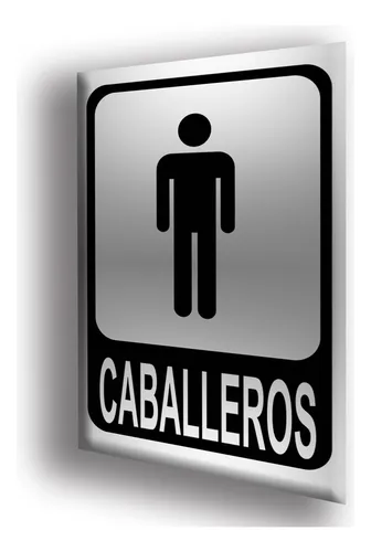 comprar Letrero Baño De Caballeros Sanitarios Señalización 