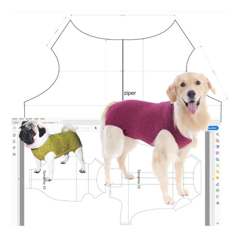 Molde Roupa Cirurgia Pet - 10 Tamanhos