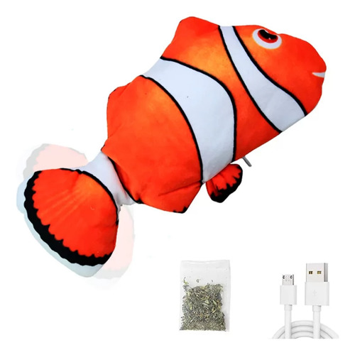 Brinquedo P/ Gato Dance Fish Nemo Chalesco Peixe Mexe Usb