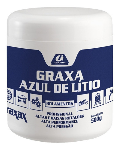 Graxa Garin Litio Azul P/rolam.pt.c/500gr F1309  