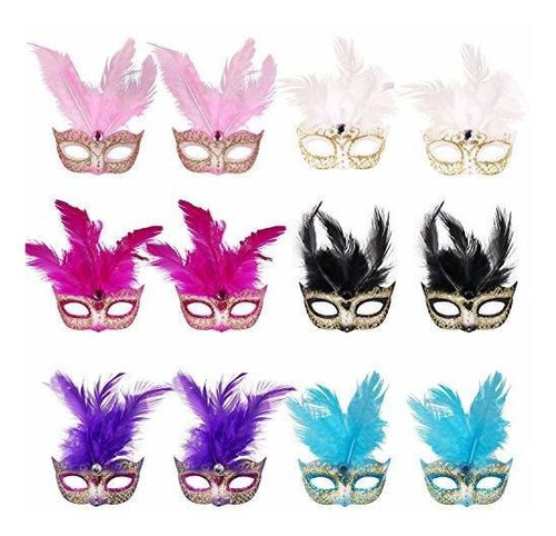 12pcs Set Mini Masqurade Masks,small Mardi Gras Mask Hallowe