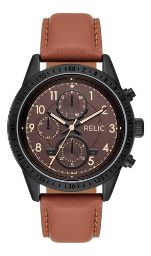 Reloj Hombre Relic By Fossil Zr15983 Cuarzo Pulso Marron En 