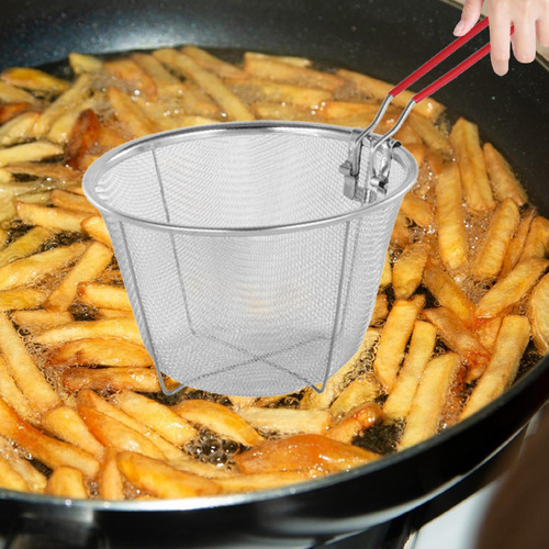 Cesta De Fritura De Aço Inoxidável Para 15cm X 9cm