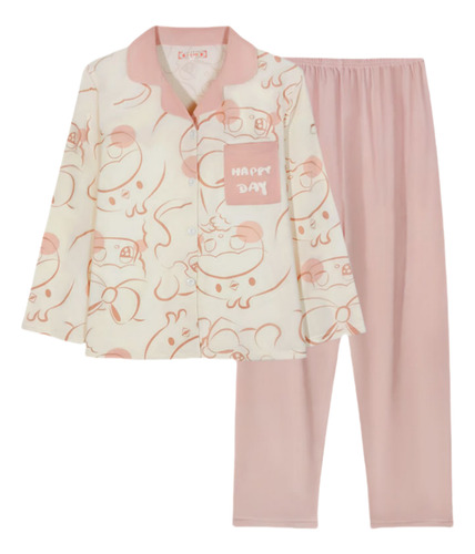 2 Piezas Confortable Pijama De Mujer Pantalones De Pijama