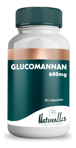 Glucomannan 600mg - 60 Cápsulas Sem Sabor