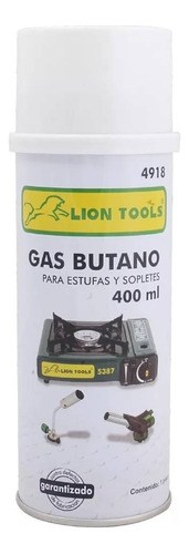 Gas Butano De 400 Ml ¼ Vuelta Soplete Lampara Multiusos