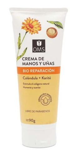 Crema De Manos Y Uñas Calendula + Karite Bio Reparacion  Oms