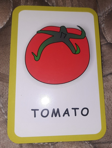 Cartas Didácticas Palabras En Inglés Ropa, Fruta, Vegetales