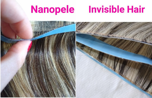 Imagem 2 de 10 de Cabelo Humano Loiro Claro Fita Adesiva 120g 70cm Mega Hair