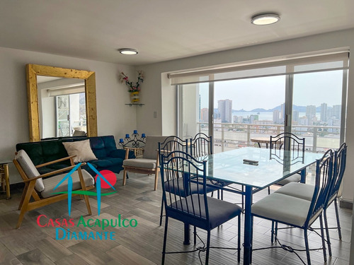 Cad Sol Y Mar B 1002. Departamento En Piso Alto Con Terraza, Vista A La Ciudad Y Excelente Ventilación
