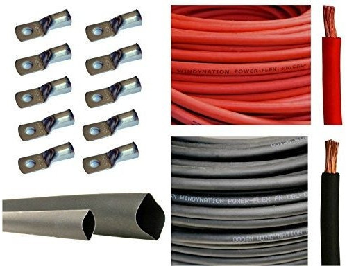 Alambre Para Soldar 4 Calibre 4 Awg 15 Pies Rojo + 15 Pies N