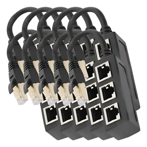 Distribuidor Ethernet, Mxndv-006, 10pzas, Divisor Rj45 1-3, Negro ...