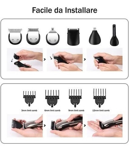 Imagen 2 de 3 de Cortadora De Barba Y Cabello Westinghouse 6 Funciones