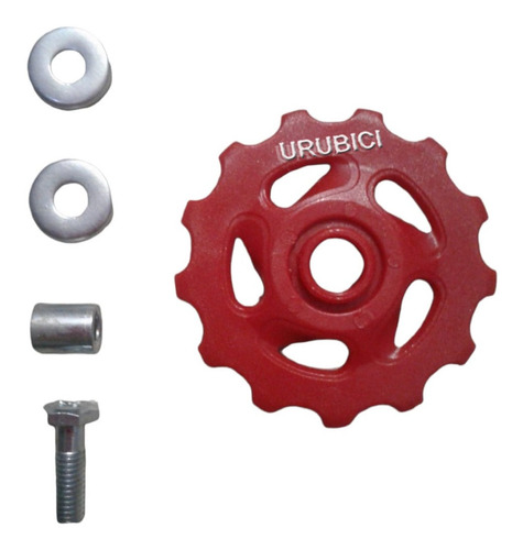 Ruedita Para Cambio Trasero De Bicicleta  Roja. 5cm.diametro