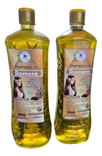 Pack X2 Shampoo De Romero Con Canela Y Clavo De Olor 1100 Ml