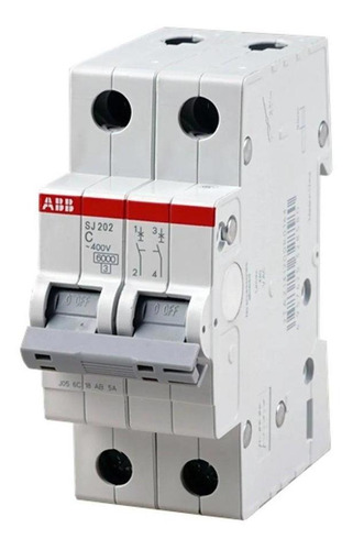 Disjuntor Mini Din Bipolar 2p 40a Curva C 230/400v Abb