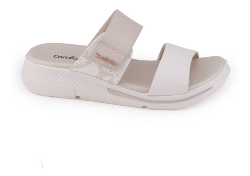 Chinelo Feminino Comfortflex 22-68402 Alto Marfim Slipon