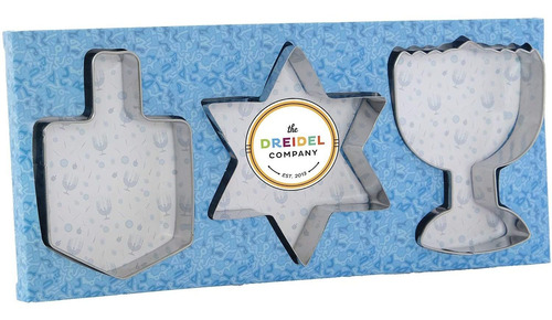 Hanukkah Juego 3 Cortador Galleta Acero Inoxidable