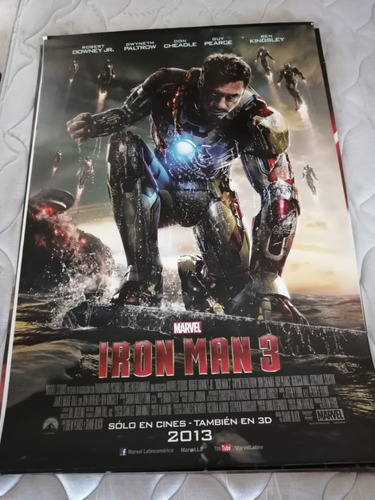 Afiche-póster De Película De Cine Original Iron Man 3