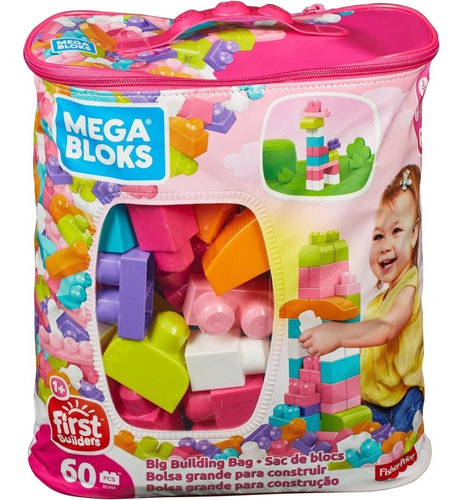 Bolsa Mega Bloks Rosa /cdjuguetes