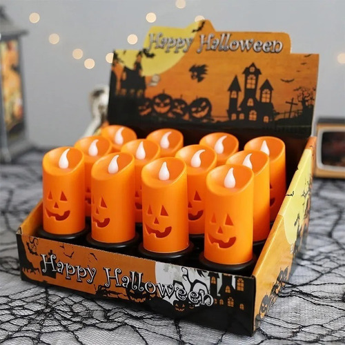H 12 Velas Led De 13 Cm Luz Cálida Pilas Decoración De