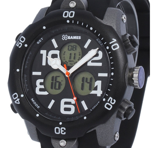 Relogio X-games Masculino Anadigi Xmppa304 Grafite Preto