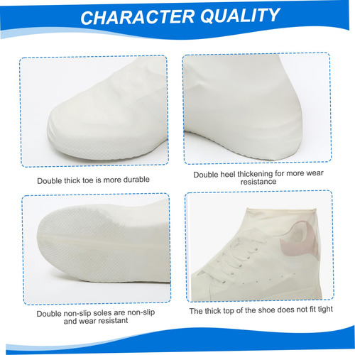 Fundas Impermeables Para Zapatos L 2 Pares De Silicona Elást Color Talle