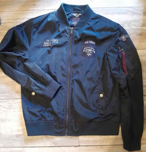  Chaqueta Aviador Ferouch Azul Talla M .