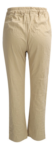 Pantalón Casual Suelto De Lino De Algodón Transpirable