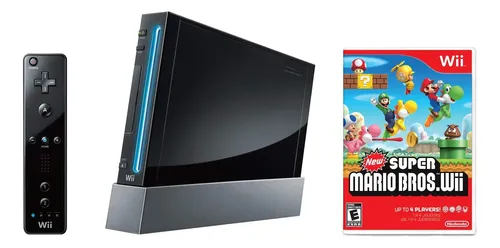 wii本体 Refurbished Nintendo Wii Console Black + New Super Mario Bro