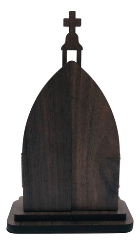 Capela Capelinha Mãe Rainha Com Porta Madeira 18 Cm