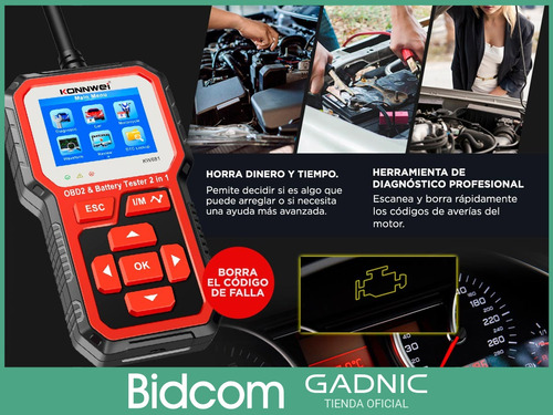 Imagen 5 de 9 de Scanner Automotriz Konnwei Diagnostico Automotriz Cable Usb