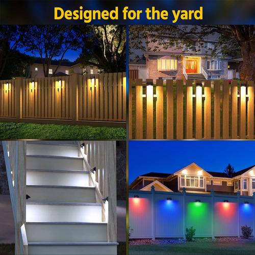Luces Solares Para Valla Al Aire Libre, Impermeables, Luces