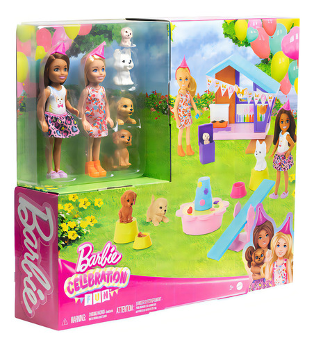 Barbie Mattel Polly Pocket Set De Juego Chelsea Fiesta De Perritos