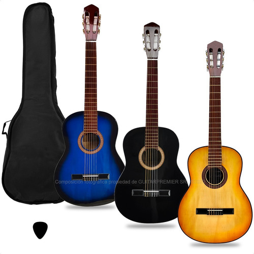 Guitarra Criolla Superior Funda Pua Colores Garantia Oficial