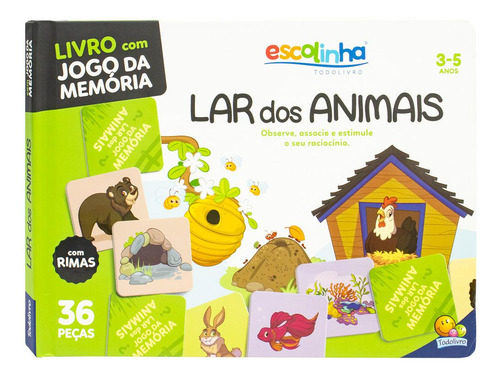 Livro Escolinha Memoria - Lar Dos Animais, De Todolivro. Editorial Todolivro Distribuidora Ltda, Capa Capa Dura, Edição 1 Em Português, 2023